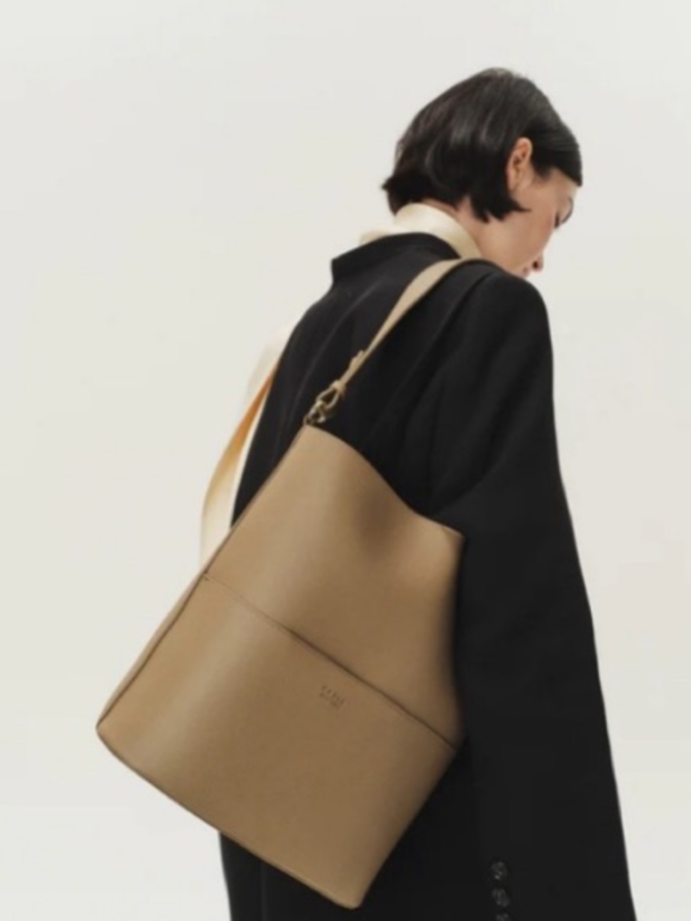 Freja Taupe Tall Tote